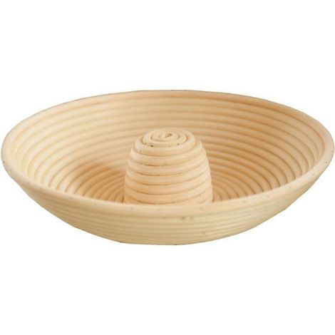 Gärkorb aus Rattan mit Stoffbezug, Gärkorb für Landbrotteig
