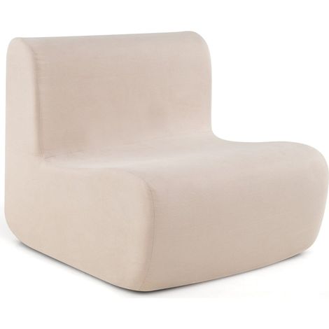 Silla de suelo con respaldo, terciopelo suave, soporte ergonómico (1/5)