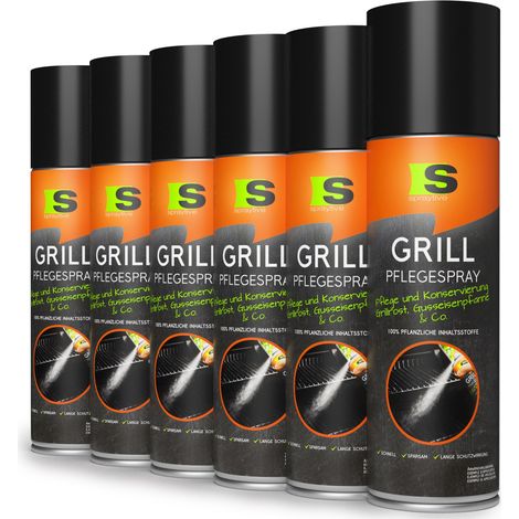 Spraytive 6x 500ml Grill-Pflegespray - BBQ Grill-Reiniger - Antihaftspray - Pflegt & Konserviert Grillroste, Pfannen (Edelstahl, Gusseisen) & Co. (1/5)