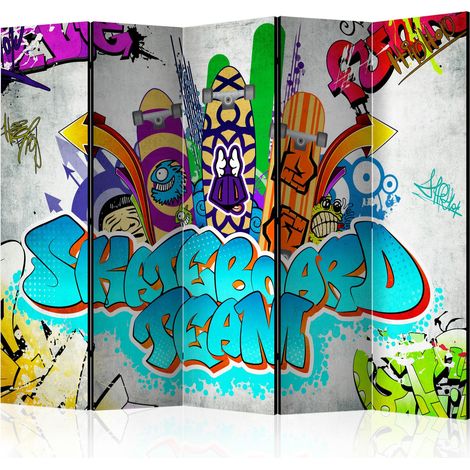 Paravento - Skateboard team II [Room Dividers] - 225x172 (1/4)