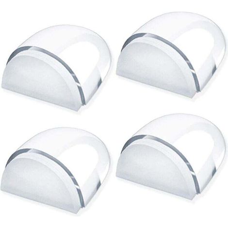 Topes de puerta, [Juego de 4] Topes y protectores de puerta transparentes, topes adhesivos para suelos y parquet, protectores de puerta para la protección de puertas y paredes -Crezuo
