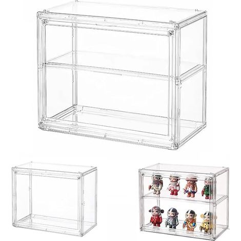 Showcase Schaukasten Box, Acryl Showcase, Sammlervitrine mit Tür, Für Minifiguren, Figuren Kleine, Action Figuren Spielzeug, Modellautos, Sammelfiguren (271322 cm) (1/5)