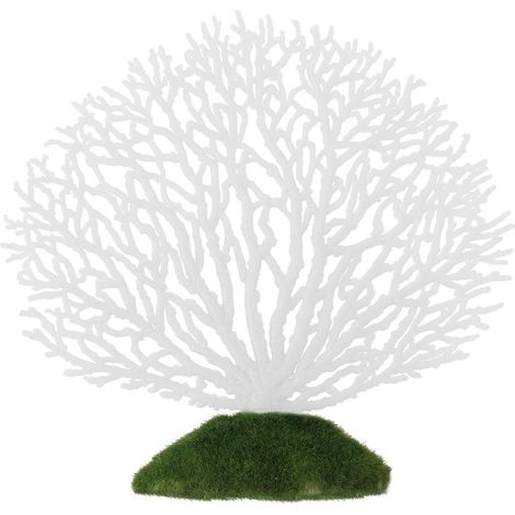 Décoration fantaisie pour aquarium décorations artificielles décorations de plantes coralliennes aquarium fish tank décorations artificielles en silicone 6.51314cm (blanc) 1 pièce (1/2)