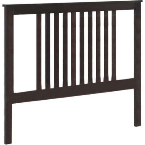 cabecero para somier de 135 cm , pino macizo, Moblit, serie Alme wengue, medidas: (100x145x2) cm ( altoxanchoxfondo), color wengue.