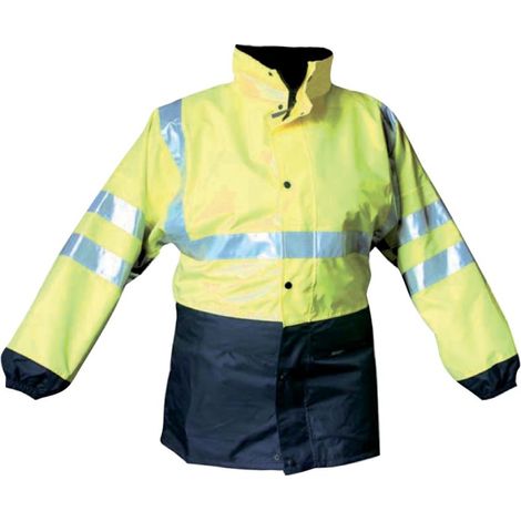 Parka 4 en 1 ELYSE ZIPAL à haute visibilité jaune fluo/bleu marine T2XL - CODUPAL - 245CJFMXXL