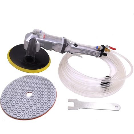 Polisseuse à air for carrelage en métal, Pierre Humide, marbre, Granit, 7 po, d'alimentation en Eau pneumatique à Main(SET2) (1/4)