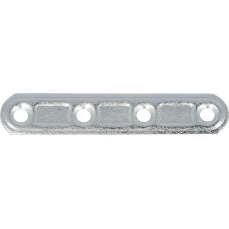 Lastrine di giunzione dritte stondate in acciaio zincato bianco 40x15 mm. 4 pz.