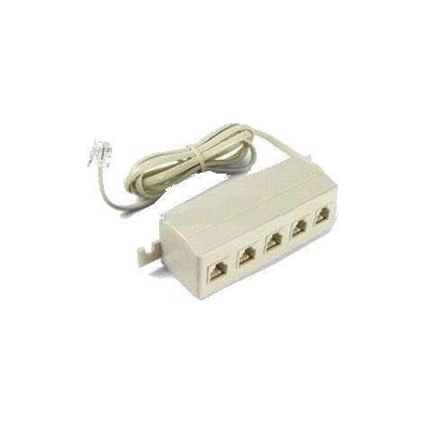 Multipresa plug RJ11 telefono 5 way con cavo