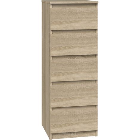 FLORENCE Contemporary bookcase 5 niches living room/office/bedroom 30x60x182 Multifunctional storage unit (1/4)