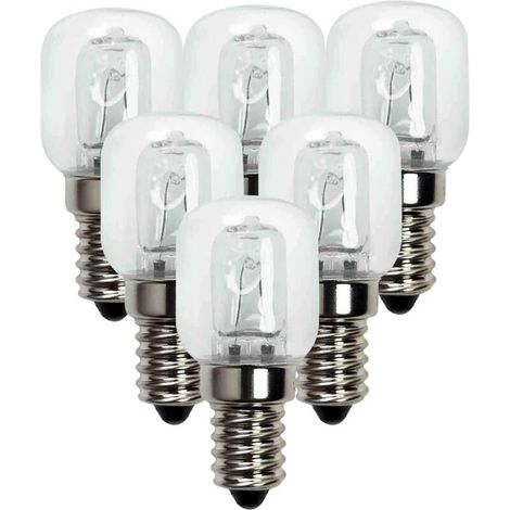 6pcs Four 25W 500 Degré Résistante, Ampoule Incandescence T22 ampoule de four E14 vis ampoule résistante aux hautes températures ampoule de lampe de sel ampoule de veilleuse