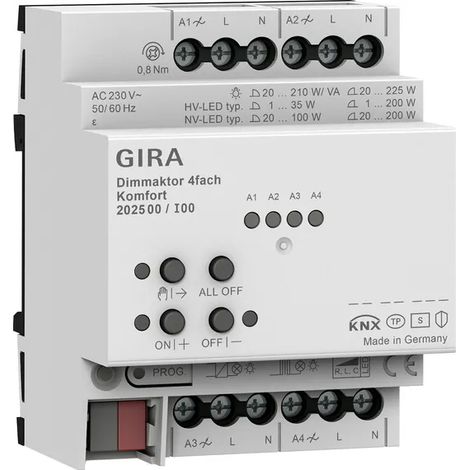 Gira Actuador de regulación 4f REG Kmf KNX Secure [202500], 2025 00