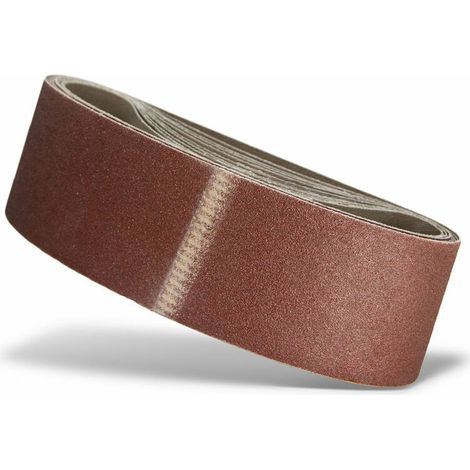 Red Bandes abrasives, 533 x 75 mm, p. Ponceuses à bande portatives, Corindon normal (Lot de 10) G120 (1/5)