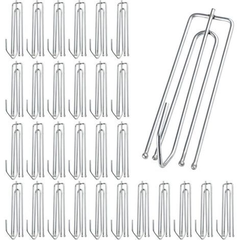 Set mit 30 Edelstahl-Duschvorhanghaken mit 4 Zinken - Metallhaken für Dusche, Fenster, Tür und Duschvorhänge