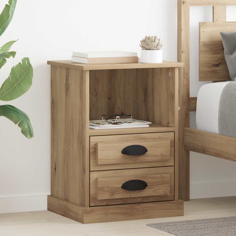 vidaXL Cabinet de chevet Chêne artisanal 36 x 43 x 60 cm (1/5)