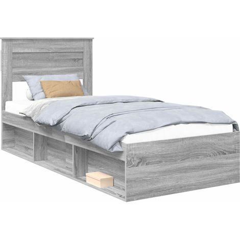Maison Exclusive - Estructura de cama con cabecera Gris Sonoma 10