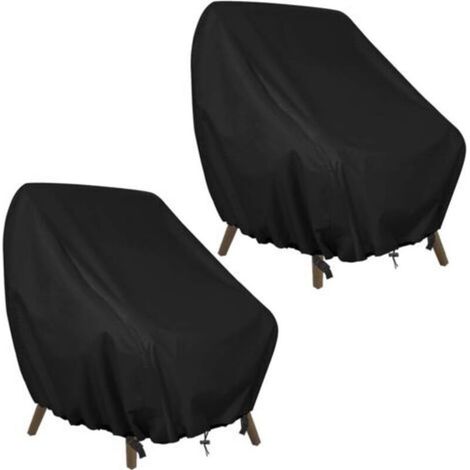 Housse de chaise de jardin 2 pièces en tissu Oxford 420D imperméable – 89 x 97 x 74 cm – pour fauteuil extérieur ou balcon (1/5)