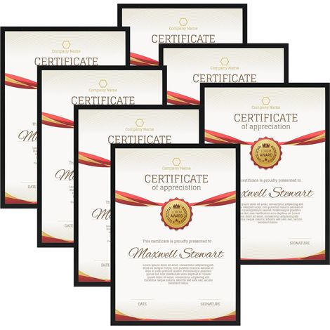 Lot de 7 Cadre A3 Noir, Cadre Photo A3 (29,7x42cm) PVC, Suitable pour Affiches, Documents, Photos - l'installation sur mur (1/5)