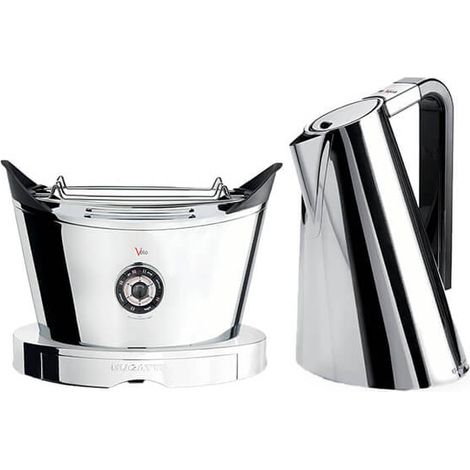 Bugatti Vera Easy Kettle and Volo Toaster Set Chrome
