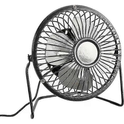 Mini ventilateur portable à pales en aluminium, rechargeable par USB, en fer forgé, pour ordinateur de bureau ou pour la maison, accessoires d'été (1/3)