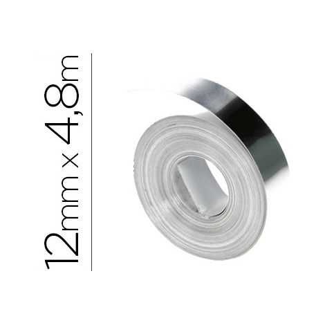 Dymo Dynamo 31000 cinta de aluminio plateada 12 mm 4,8 m