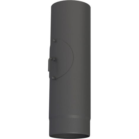 Tuyau de poêle diamétre 120 x Lg 500 mm avec clapet de tirage démontage