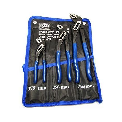 TRIS PINZE POLIGRIP REGOLABILI PAPPAGALLO BGS 457 PRO+ GERMANY 175-240-300mm
