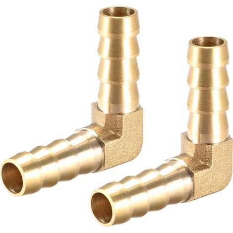 Barbed Brass Hose Connector 90 Degree 10 mm 2pcs (1/3)