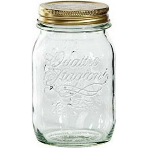 Tarro de Cristal Bormioli Quattro Stag ø 10,2 x 17,1 cm - 1000 cc 8001023651608 S2203799 Bormioli