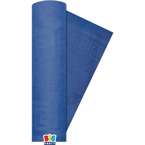 Big Party Tovaglia Carta Damascata 1,20 x 5 mt Blu