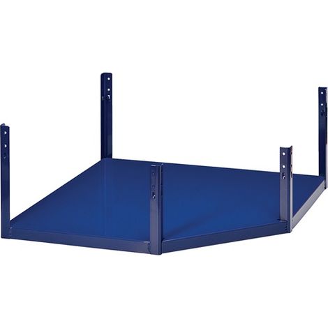 Élément en coin LOGS 230 H260xl540xP390 mm bleu RAL 5022 (1/2)