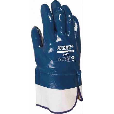 9922/10 GUANTE NITRILO ESTANCO PESADO S/SOPORTE DE ALGUANTE TIPO JERSEY CARTERA DE SEGURIDAD D - JUBA