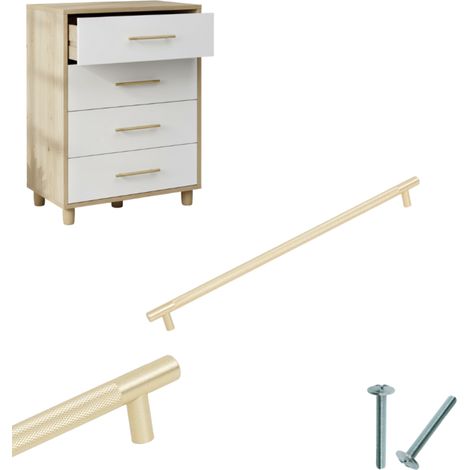 Tirador para muebles Aludem 128 dorado, elegante y moderno AKS (1/5)