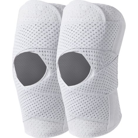 Genouillère de sport, soutien rotulien, blanche, sixième génération améliorée (lot de 2) M (1/5)