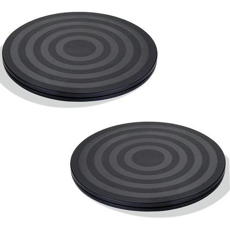 Plateau tournantPlateau tournant Universel, Plateau tournant Rond, Plate-Forme rotative, pour l'artisanat, Les Plantes, la télévision, Le Moniteur, 2 pièces, Rotatif à 360 degrés, 20 cm (1/5)