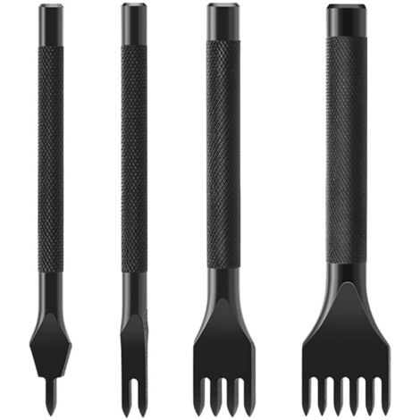 Outil de maroquinerie à 1/2/4/6 dents, kit de laçage et de couture à faire soi-même (4 mm)