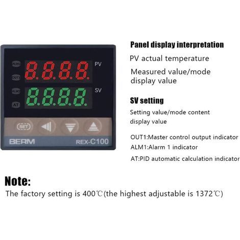 Mini thermomètre numérique LCD avec sonde de température (2 noirs, 2 blancs) (1/4)