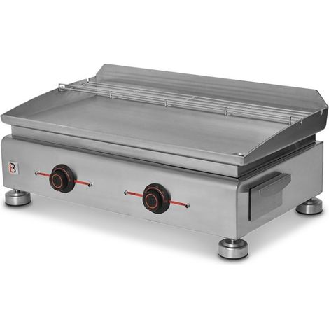 Brasero – Plancha électrique inox 67 x 34 cm – 2 brûleurs – 2800 W – Température jusqu'à 400°C – Pour 10 convives (1/5)