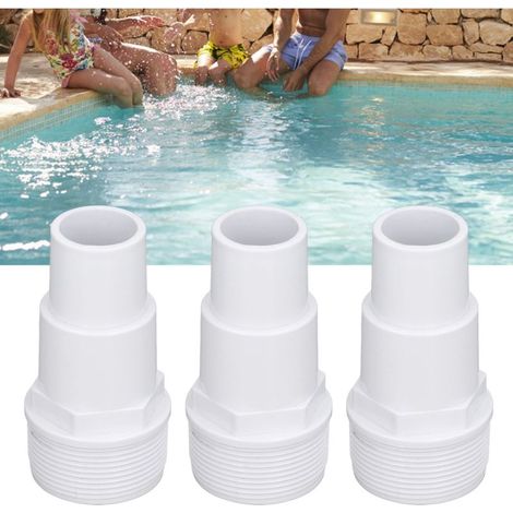 Set mit 3 flexiblen Poolschlauchadaptern, geeignet für G1-1/2 Außenanschlüsse für Pumpe, Filter, Skimmer (Ersatz) (1/5)