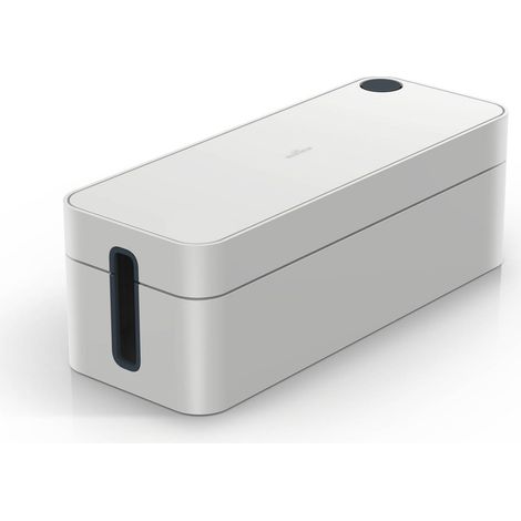 Durable Kabelbox Cavoline Box L (für 5-fach Steckdosenleiste, mit Gummifüßen, 406 x 139 x 156 mm (B x H x T)) hellgrau, 503010 (1/5)
