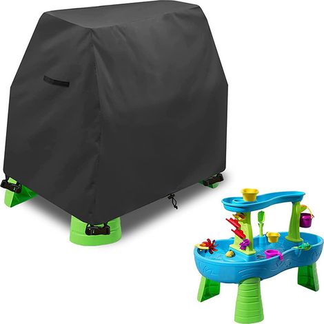 OPT Acier inoxydable 420D argenté (le produit réel ne comporte pas de poignée)7168 Housse ronde extérieure pour barbecue, résistante à la pluie, à la poussière et au soleil. (1/5)