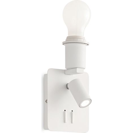 Applique Moderna Gea Metallo Bianco 2 Luci E27 (1/3)