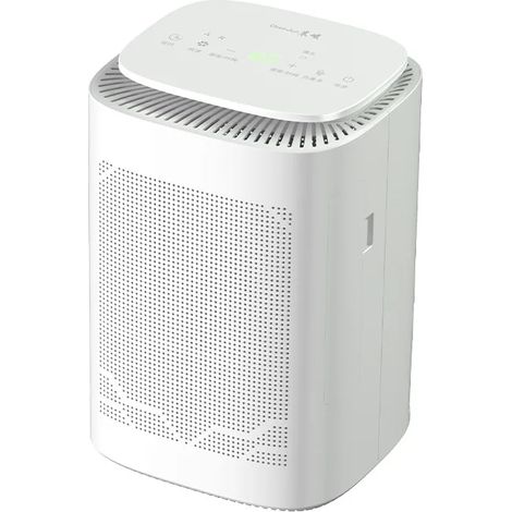 Ce déshumidificateur et purificateur d'air est équipé d'un filtre, d'une fonction d'ions négatifs et d'une minuterie d'arrêt automatique. (1/5)