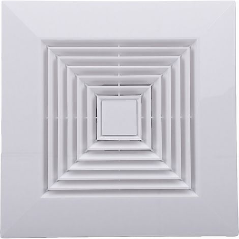 Ventilateur extracteur de plafond carré 30W, 150m³/h, silencieux, pour cuisine, salle de bain, buanderie, centre commercial et bureau. (1/5)