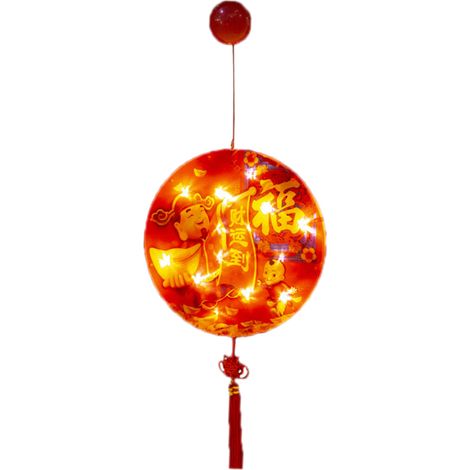 Lampe LED décorative pour le Nouvel An chinois, lanterne rouge porte-bonheur, suspension pour la fête du printemps, type 10 (1/5)