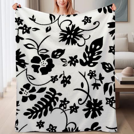 Couverture de lit en polaire, douce et chaude en microfibre chaude pour le printemps, décoration de chambre à coucher, cadeau pour femmes et hommes, 6080 pouces (1/4)