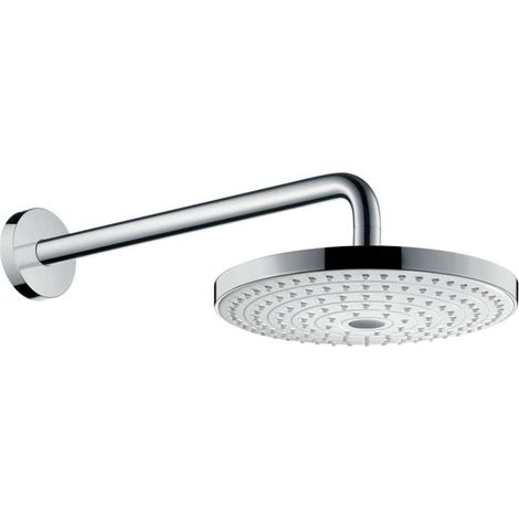 Hansgrohe Raindance Select S - Rociador de ducha 240, 2 chorros, brazo de ducha 39 cm, blanco/cromo 26466400 (1/4)