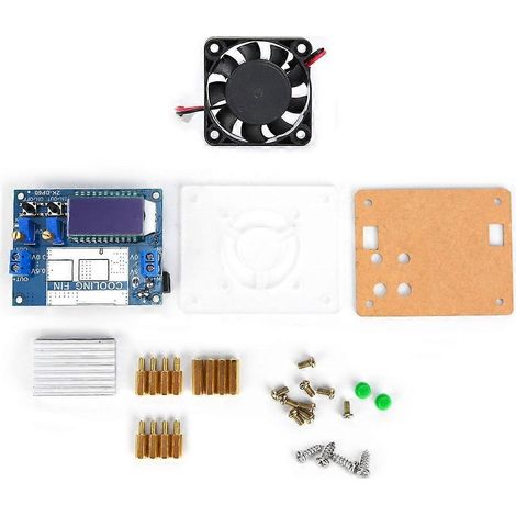 5,5–30 V auf 0,5–30 V DC/DC-Spannungswandlermodul mit einstellbarem Auf- und Abwärtswandler, LCD-Display und Lüfter