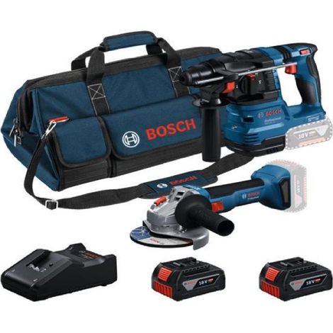 Amoladora y taladro Bosch GWS 18V-8 GBH 18V-22 azul 700