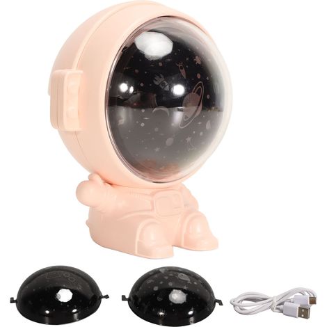 Lampe de Nuit Astronaute Rotative 4.1W avec Projecteur, Batterie Lithium, pour Chambre Rose 5V 1A (1/5)