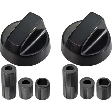 4 Pièces Bouton De Cuisinières Commande Universel, Avec 3 Adaptateurs De Tailles Différentes, Pour Toutes Les Marques De Fours, Cuisinières Et Plaques De Cuisson (Blanc) (1/5)
